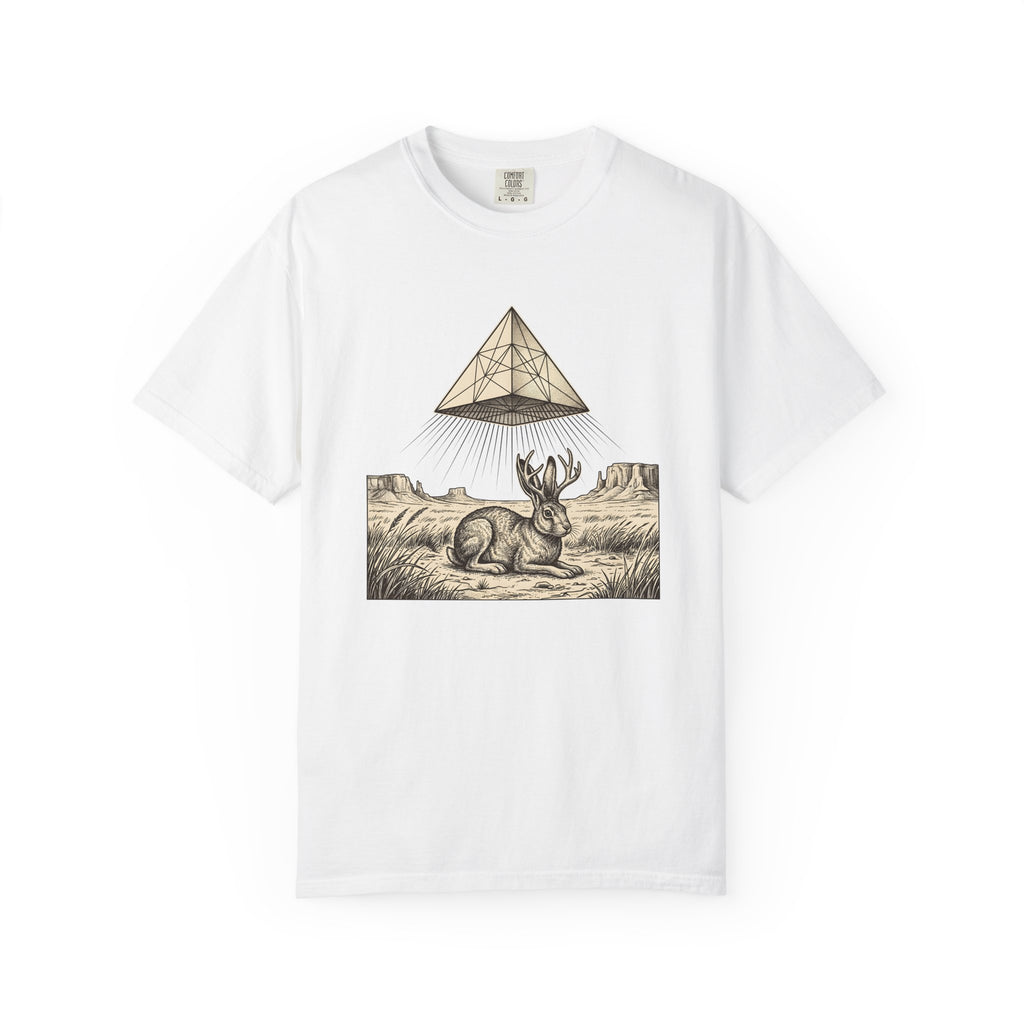 Jackalope Shirt Mystical Animal Gift Women Boho Tee Antelope T-Shirt Spiritual Fan Bohemian Tshirt Creature Graphic Vintage Pyramid Tshirt