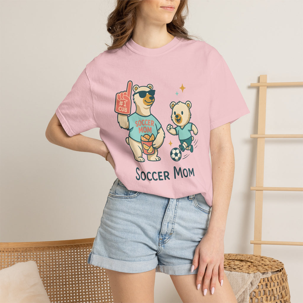 Bear Clan Shirt Moms Exercise Gift Women Sweet Tee Clan T-Shirt Mom Enthusiast Cute Tshirt Fitness Graphic Illustrated Soccer Ball Tshirt