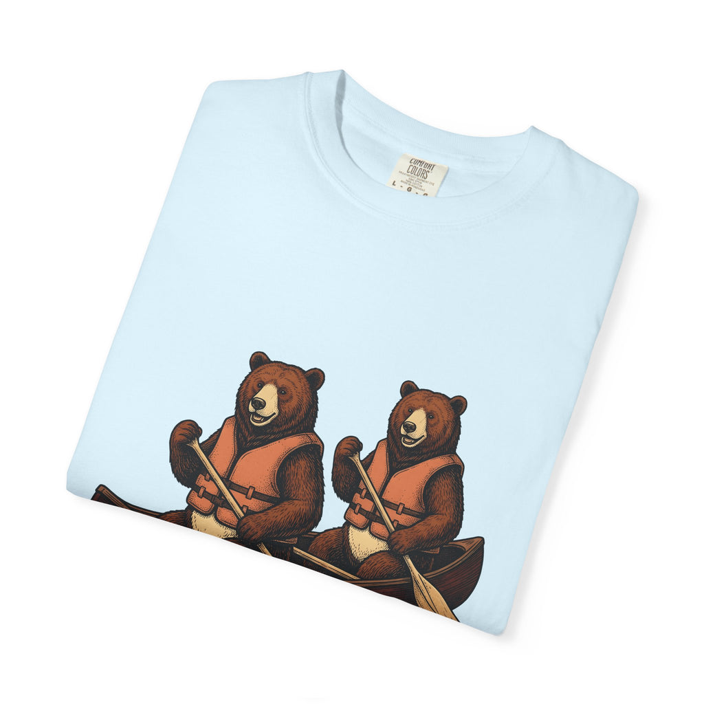 Bear Kayak Shirt Sports & Activities Outdoors Gift Women Retro Tee Kayak T-Shirt Athlete Enthusiast Vintage Tshirt Nature Graphic Sketch