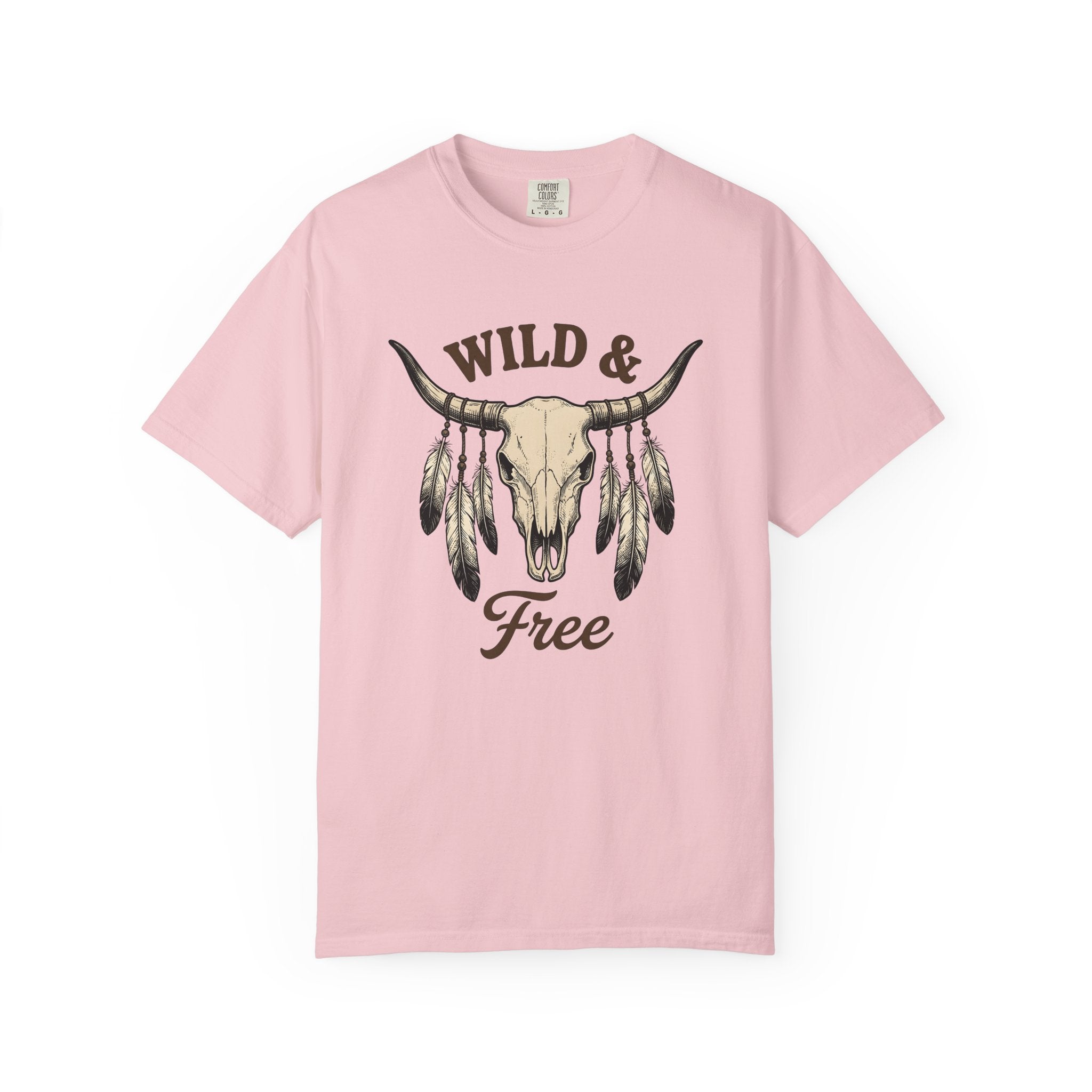 Cattle Skull Shirt Cowgirl Country Gift Women Southwestern Tee Bull Skull T-Shirt Rodeo Fan Western Tshirt Country Graphic Hand Drawn Wings
