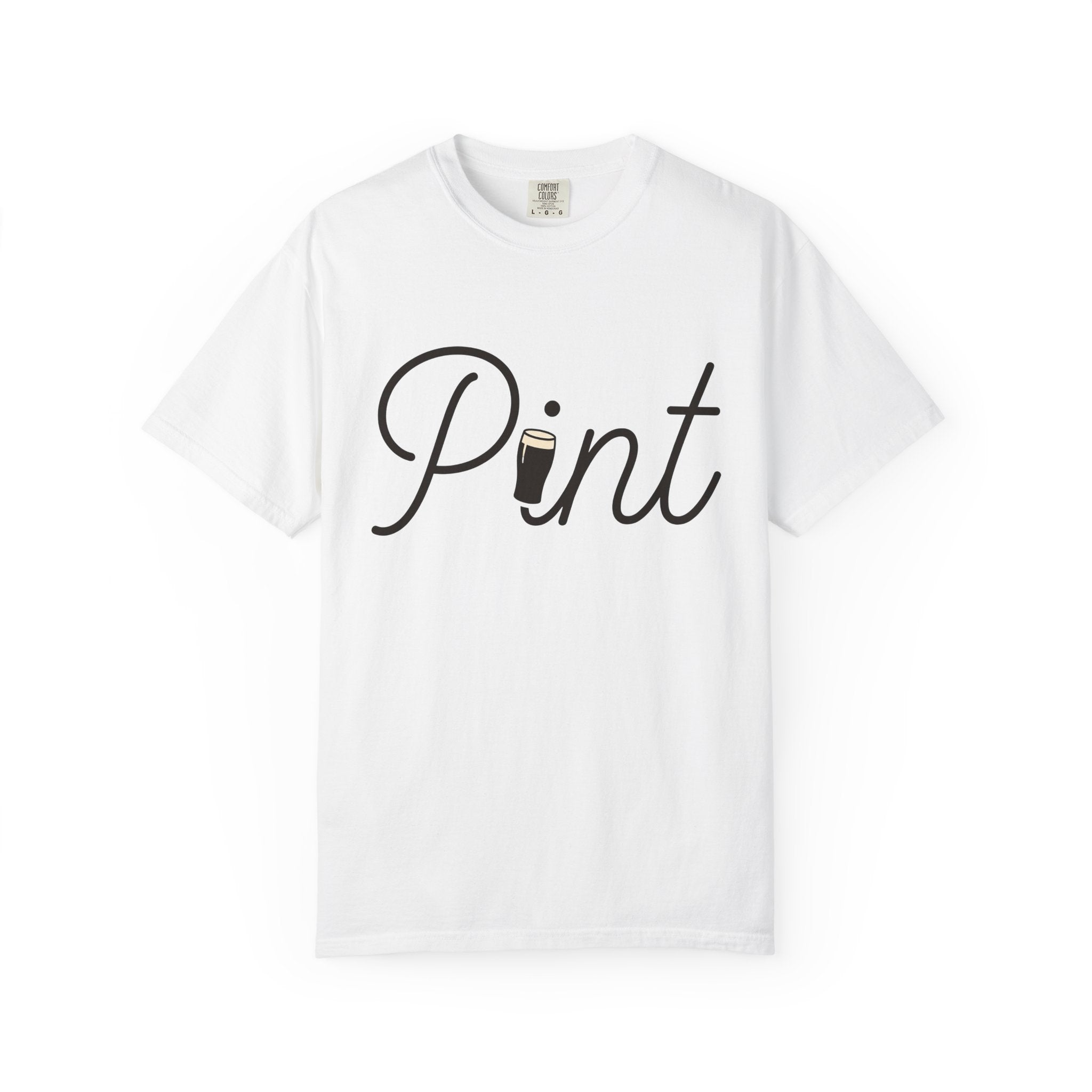 Beer Mug Shirt St Patrick's Day Booze Gift Women Flat Tee Pint Glass T-Shirt Irish Fan Beer Mug Graphic Tshirt Classic Calligraphy Tshirt