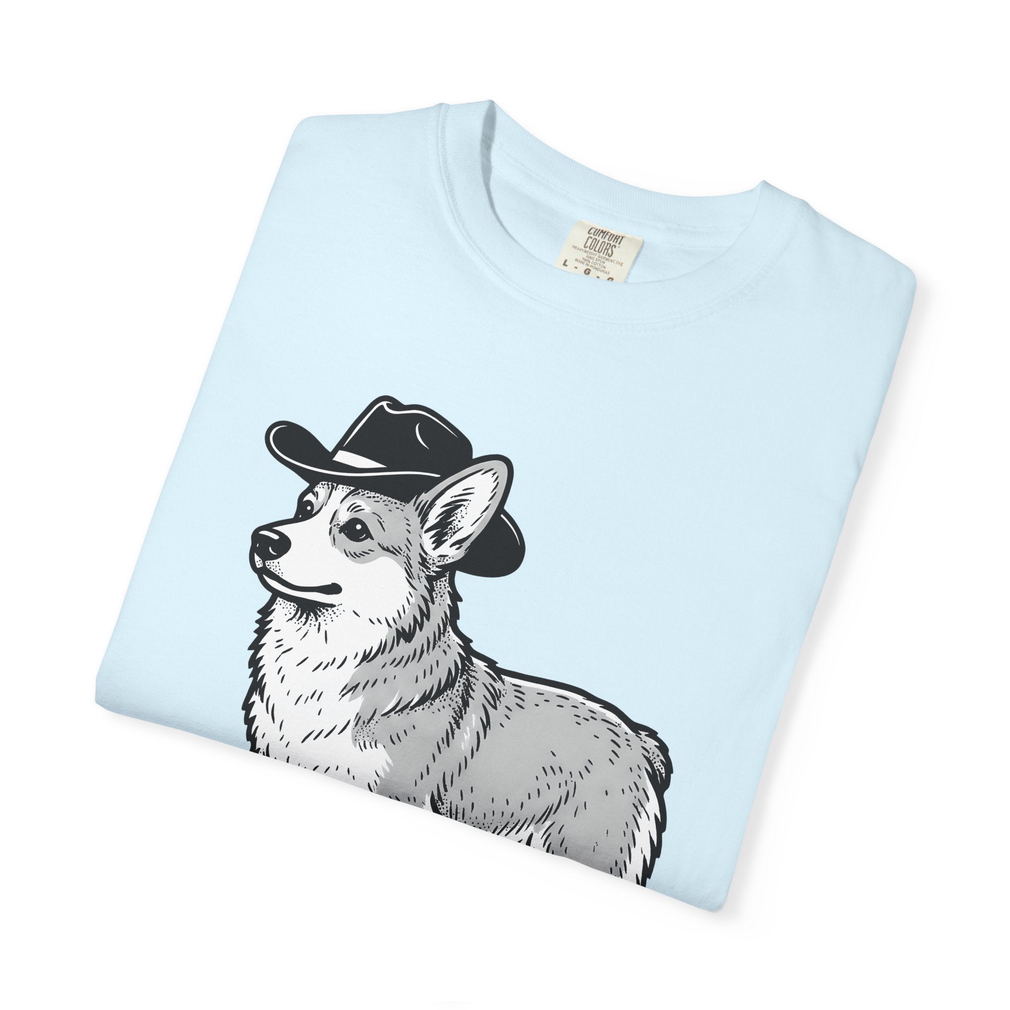 Corgi Pet Shirt Cowgirl Animal Gift Women Cartoon Tee Puppy T-Shirt Rodeo Fan Cartoonish Tshirt Creature Graphic Hand Drawn Leather Boots