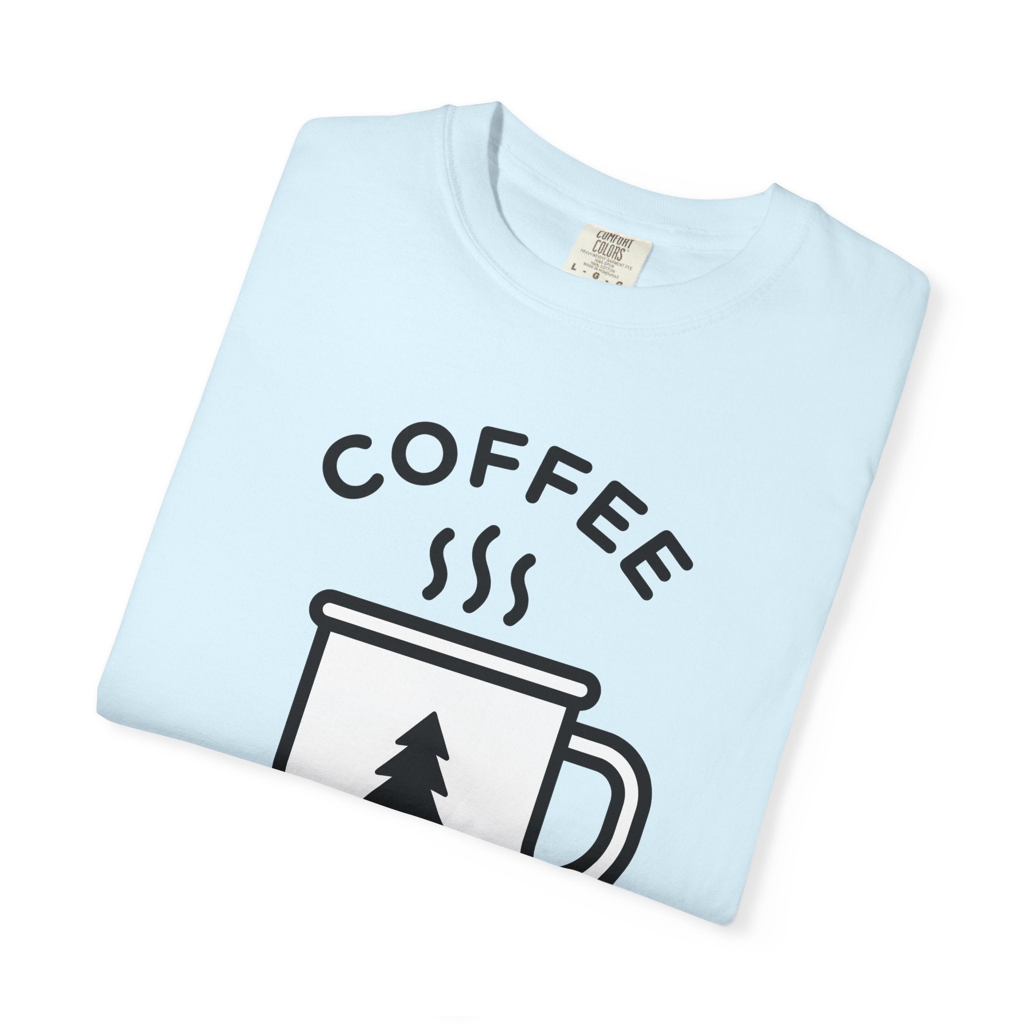 Coffee Mug Shirt Coffee Nature Gift Women Minimalist Tee Mug T-Shirt Coffee Fan Simple Tshirt Wilderness Graphic Retro Pine Tree Tshirt