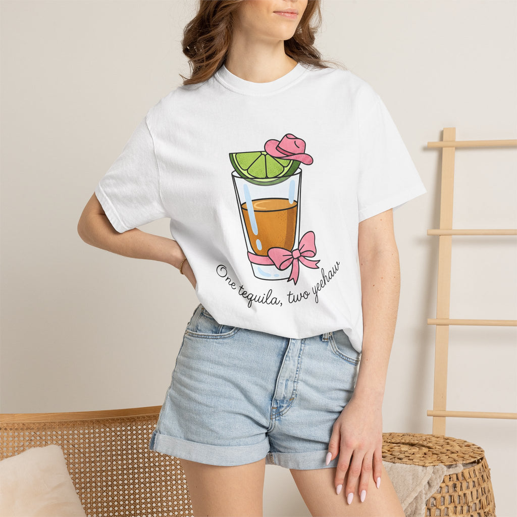Tequila Shot Shirt Cowgirl Party Gift Women Cartoon Tee Shot T-Shirt Rodeo Fan Comic Tshirt Party Graphic Retro Cowboy Hat Tshirt