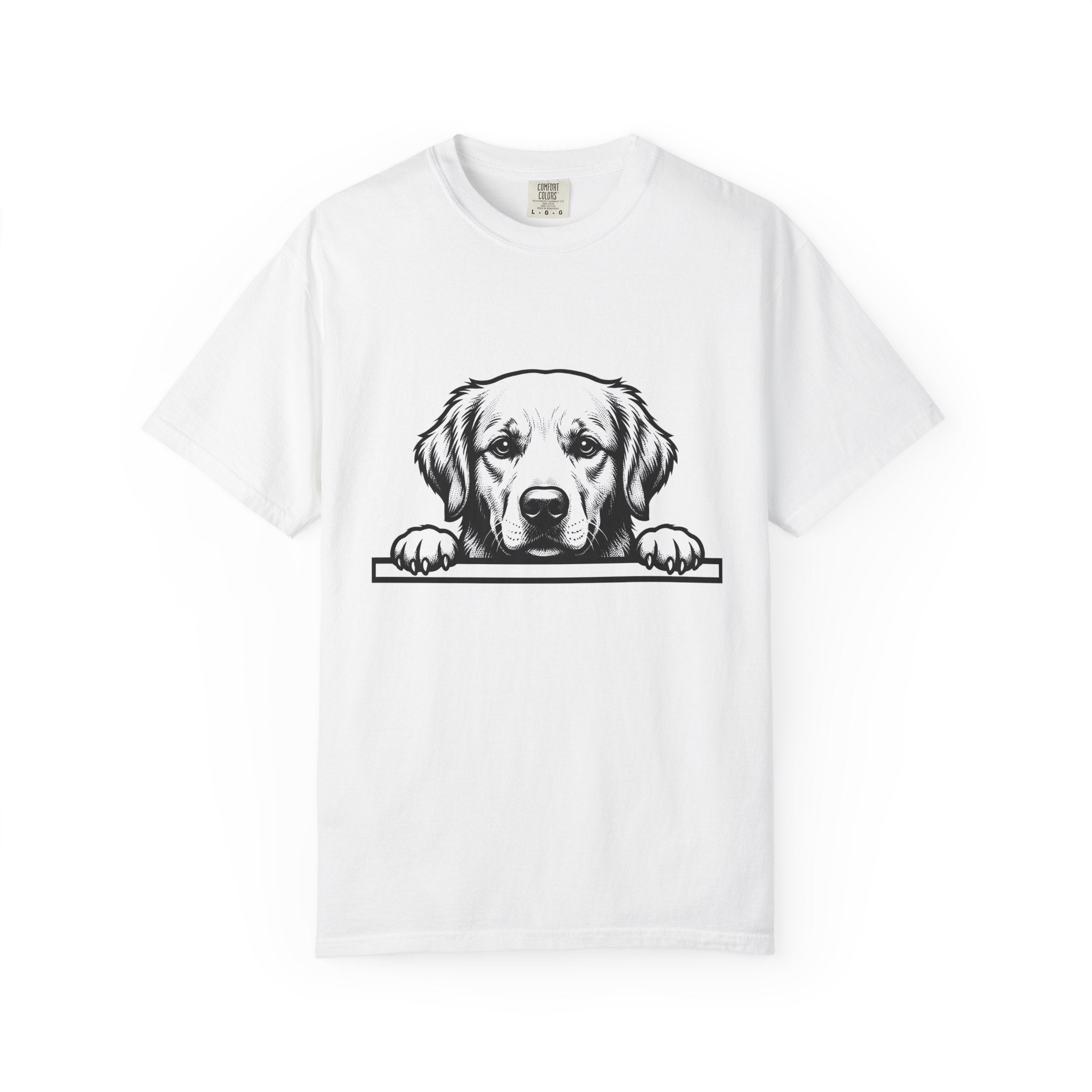 Golden Retriever Shirt Dog Pets Gift Women Line Art Tee Retriever T-Shirt Dog Fan Canine Graphic Doggy Design Tshirt Vintage Paws Tshirt