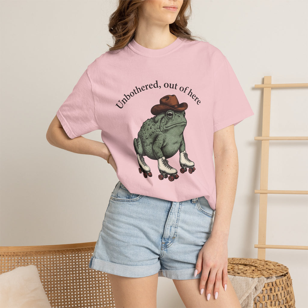 Roller Frog Shirt Animals Jokes Gift Women Classic Tee Toad T-Shirt Wildlife Fan Frogger Tshirt Humor Graphic Line Art Cowboy Cap Tshirt