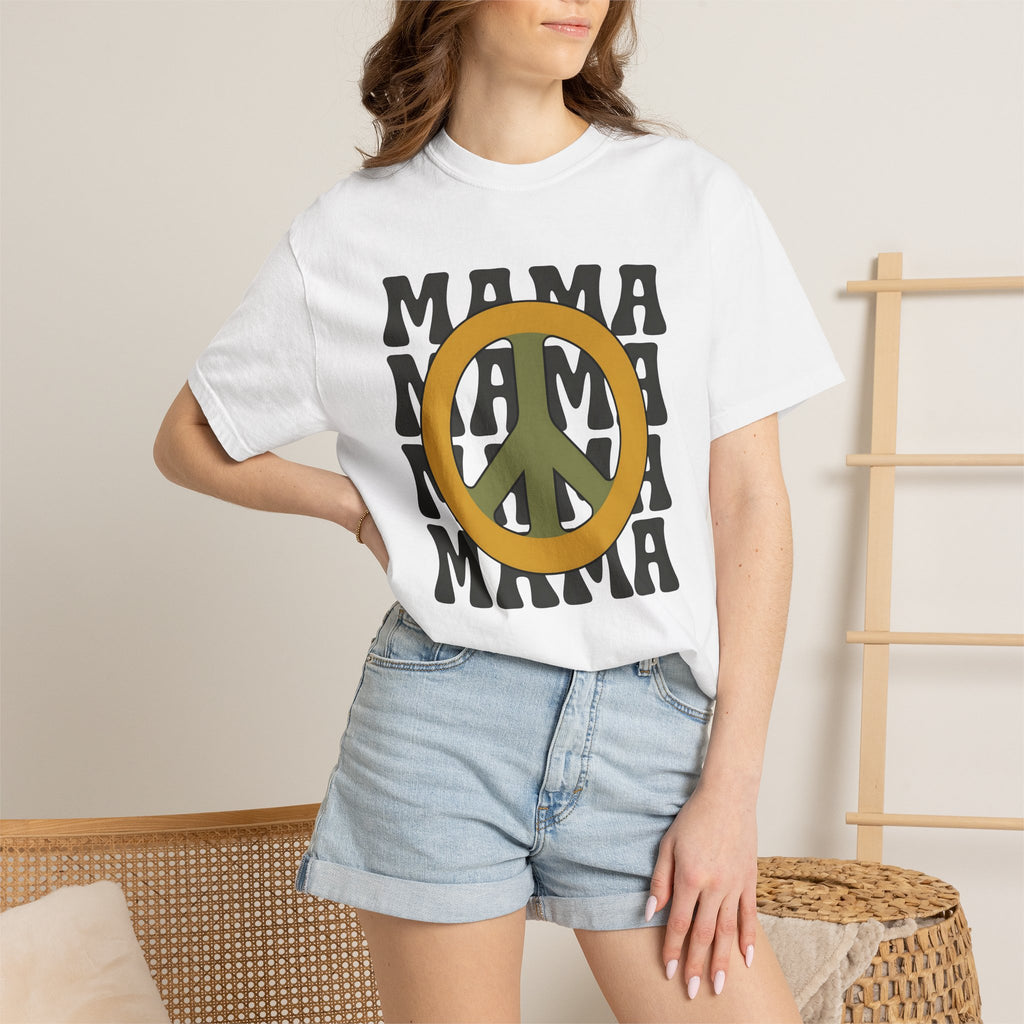 Peace Icon Shirt Moms Free Spirit Gift Women Abstract Tee Harmony T-Shirt Motherhood Fan Tribal Tshirt Bohemian Graphic Sketch Heavy