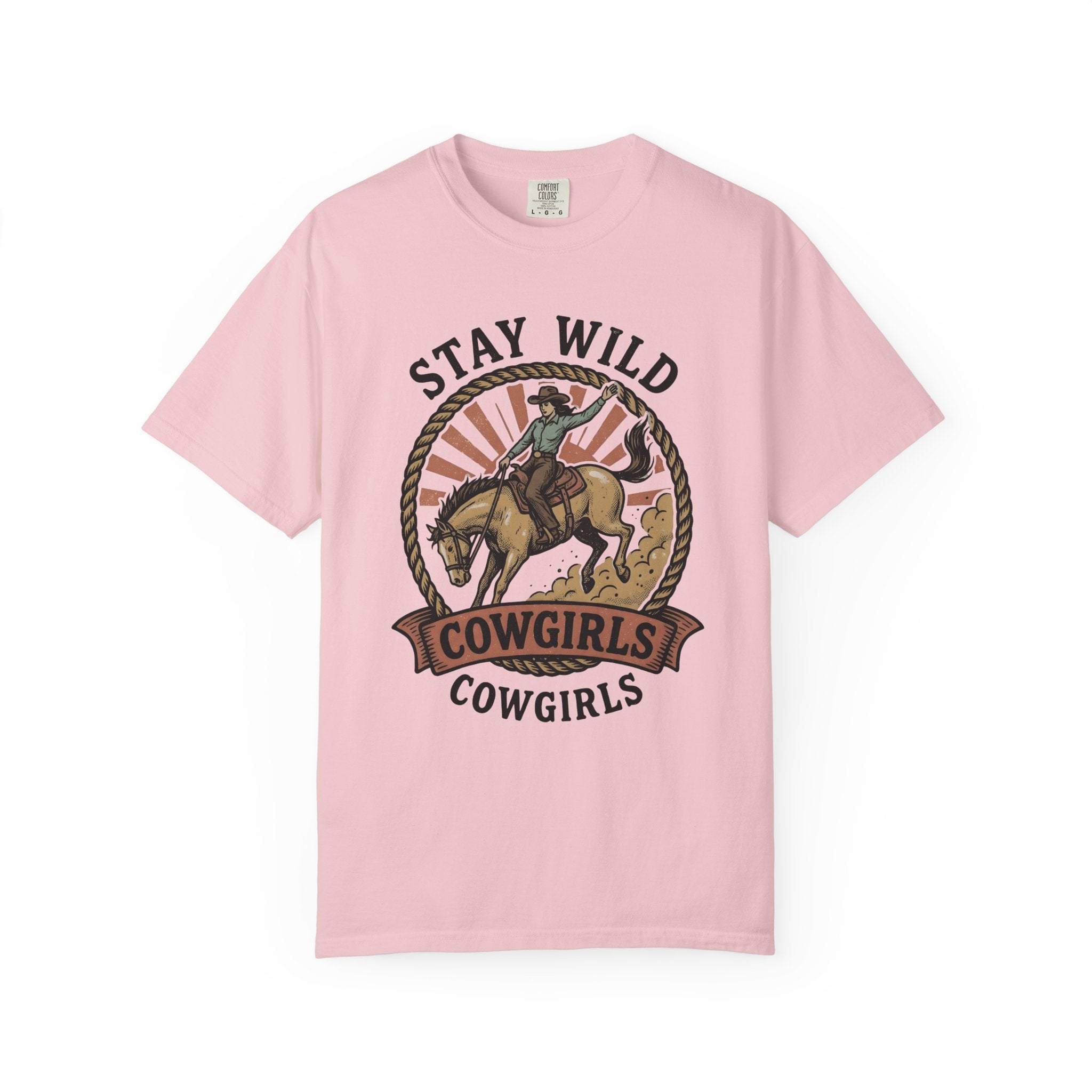 Cowgirl Horse Shirt Cowgirl Cowboy Gift Women Rustic Tee Rodeo T-Shirt Cowgirl Fan Western Tshirt Cowboy Graphic Nostalgic Lasso Tshirt