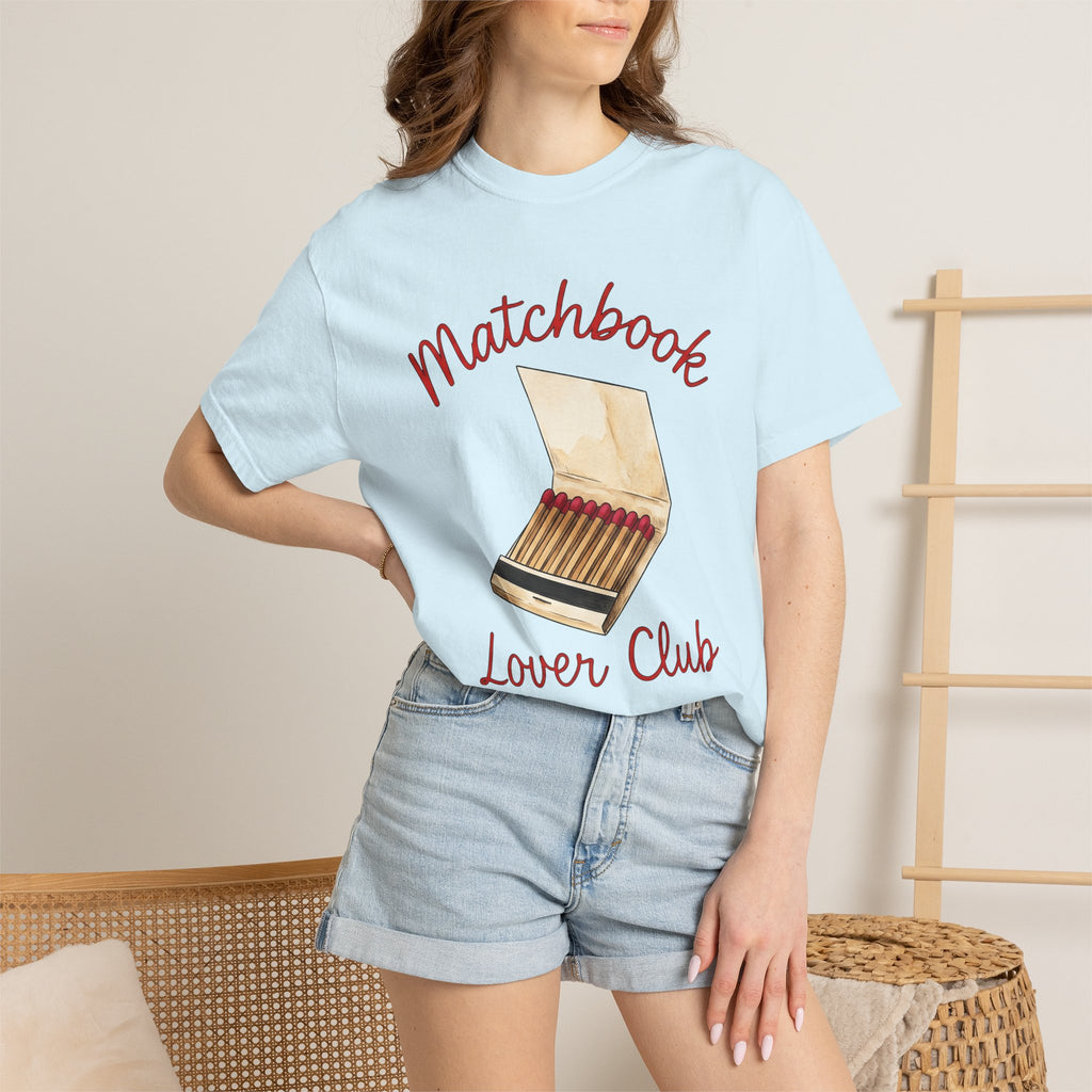Matchbook Shirt Vintage Novelty Gift Women Sketch Tee Matchcover T-Shirt Retro Enthusiast Drawing Design Line Art Matches Tshirt