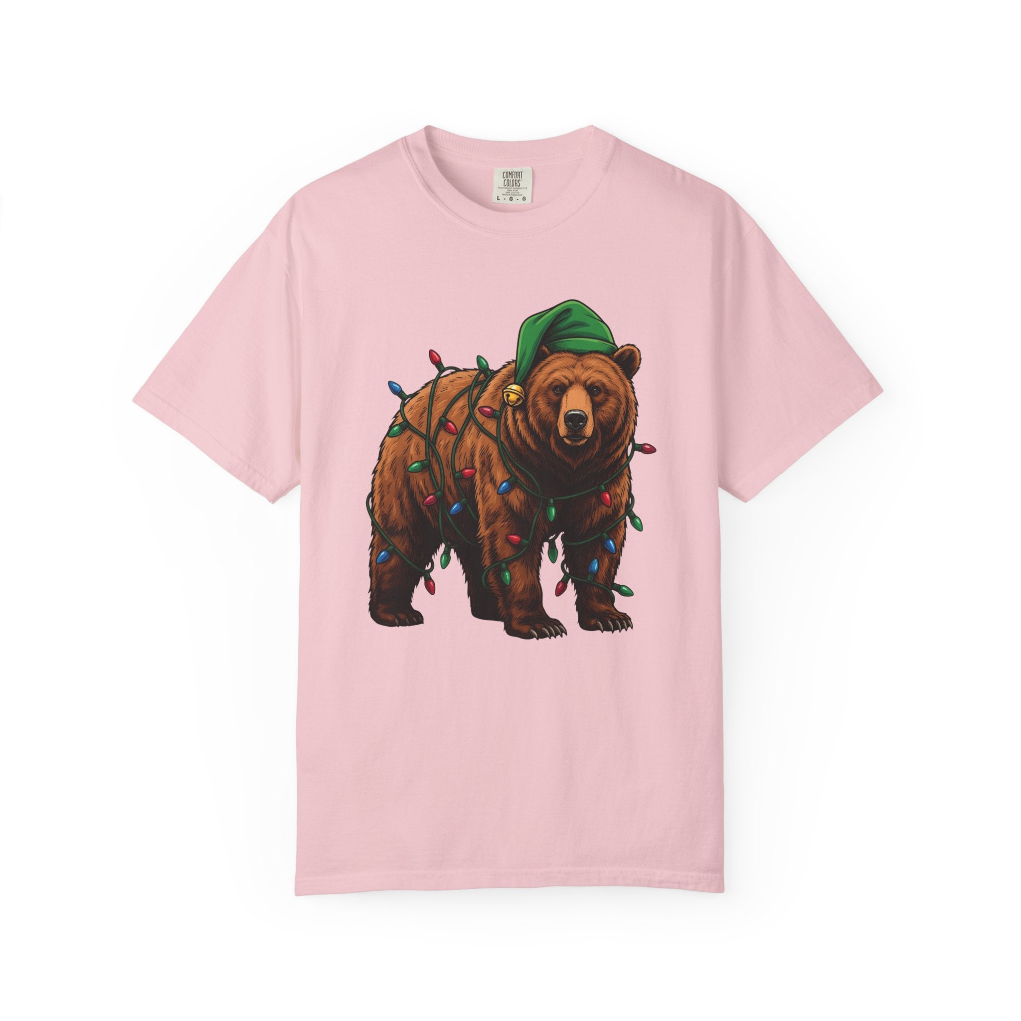 Bear Christmas Shirt Animals Christmas Gift Women Hand Drawn Tee Teddy T-Shirt Wildlife Fan Illustrated Graphic Xmas Design Vintage Holiday