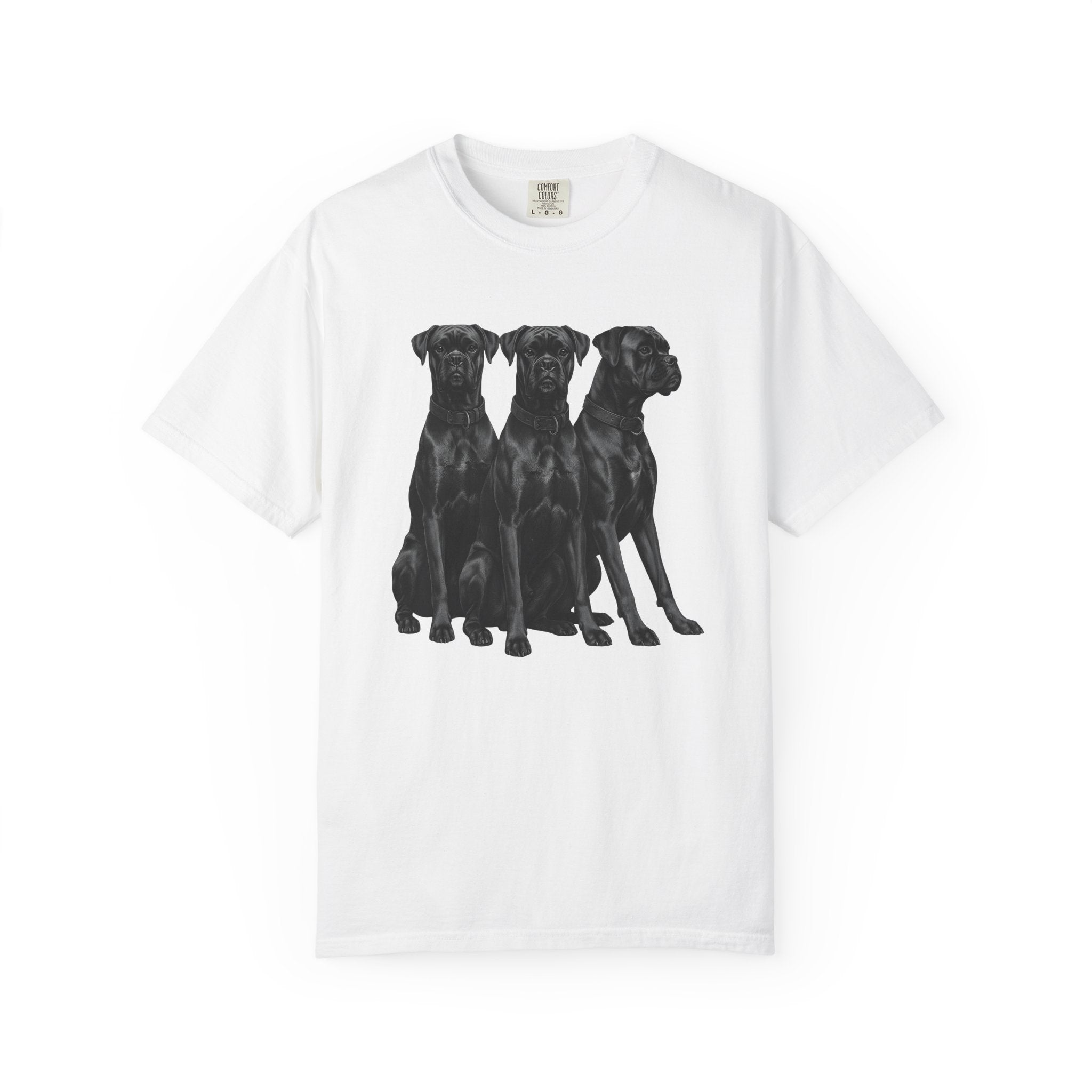 Black Dogs Shirt Dog Pets Gift Women Realistic Tee Canine T-Shirt Dog Fan Photorealistic Tshirt Animal Graphic Vintage Collars Tshirt
