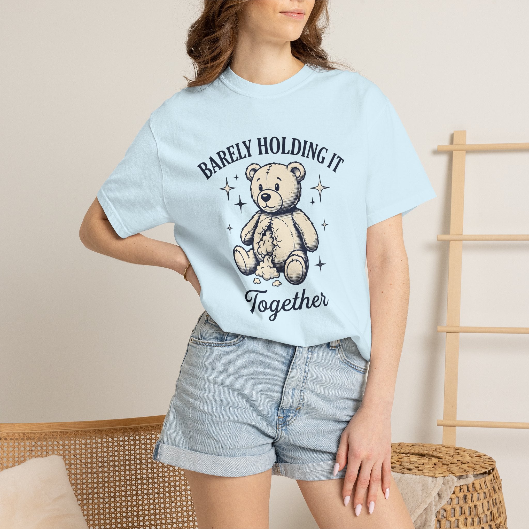 Teddy Bear Shirt Funny Present Gift Women Retro Tee Teddy T-Shirt Humor Fan Vintage Tshirt Gift Graphic Sketch Stars Tshirt