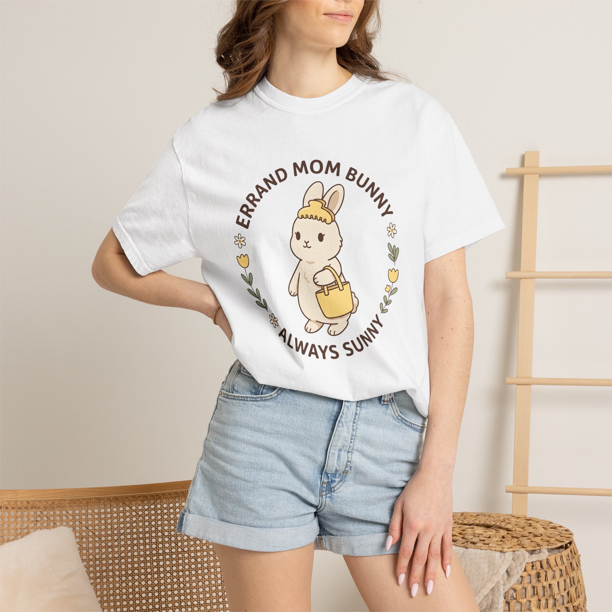 Bunny Mother Shirt Moms Wildlife Gift Women Charming Tee Rabbit T-Shirt Mom Fan Hare Tshirt Wildlife Graphic Animated Floral Tshirt