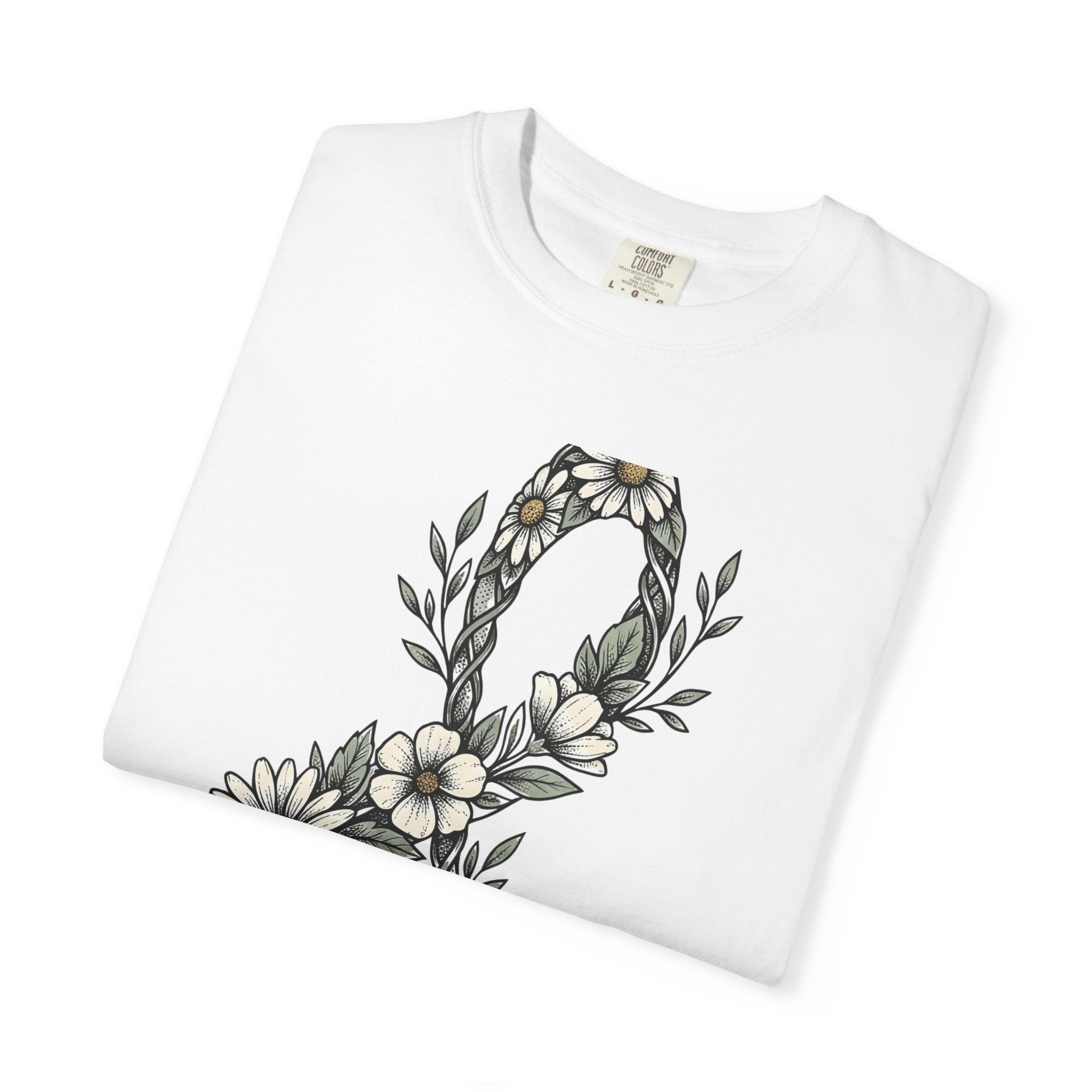 Blossom Treble Clef Shirt Mom Songs Gift Women Garden Tee Treble Clef T-Shirt Mother Fan Musical Tshirt Melody Graphic Line Art Daisy Flower