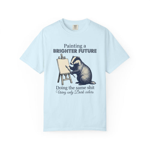 Badger Painting Shirt Animal Humor Gift Women Vintage Tee Badger T-Shirt Animal Fan Retro Tshirt Funny Graphic Hand Drawn Easel Tshirt