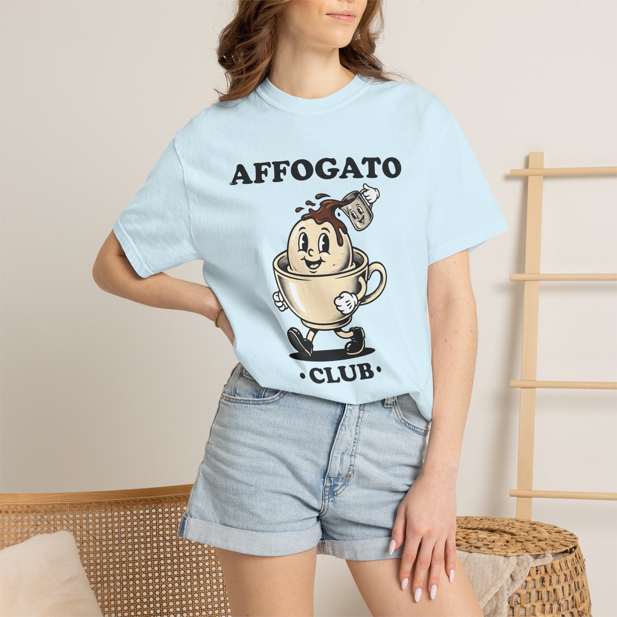 Coffee Ice Cream Cone Shirt Coffee Cuisine Gift Women Animated Tee Ice Cream Cone T-Shirt Coffee Fan Cartoon Tshirt Food Graphic Hand Drawn
