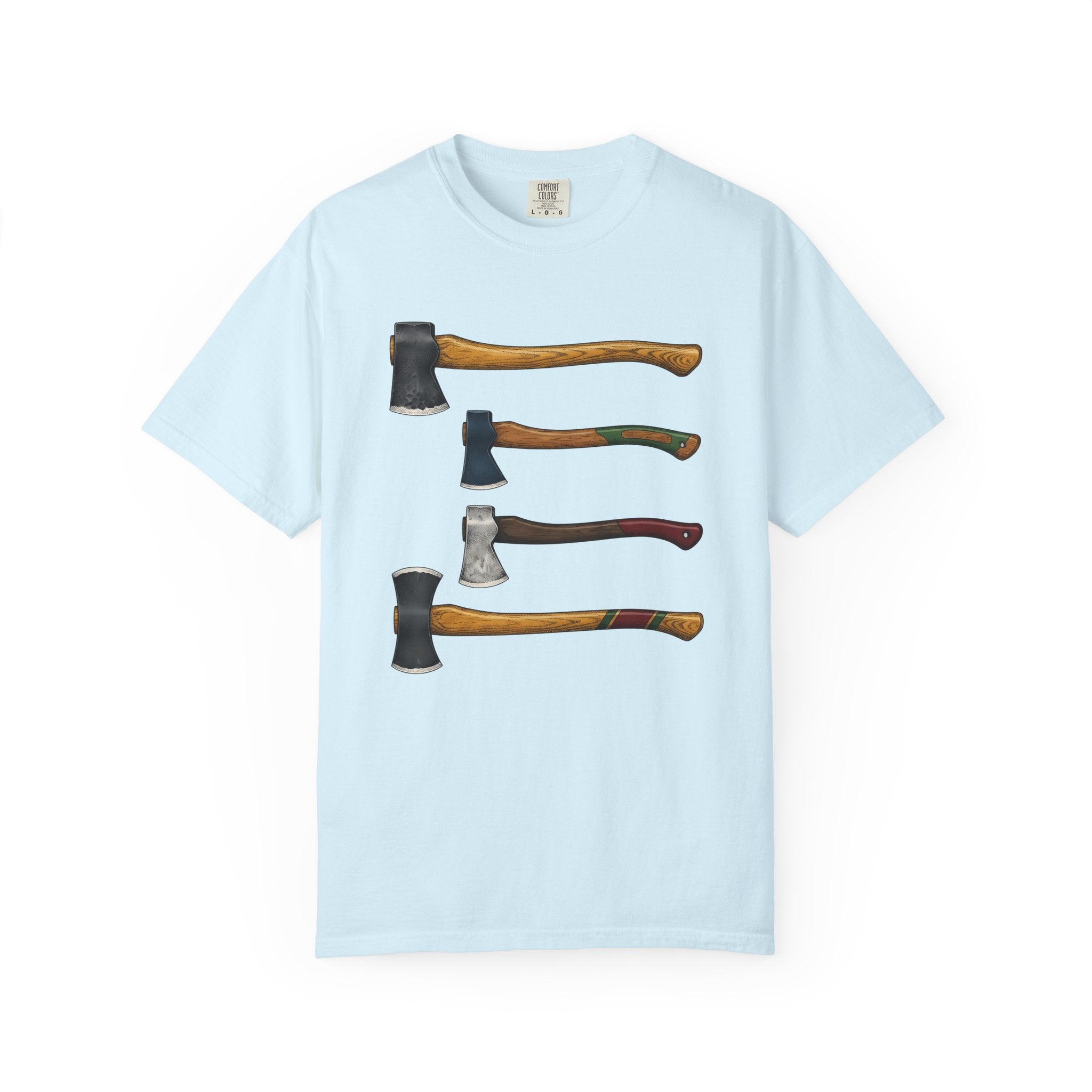 Axe Illustration Shirt Camping Hiking Gift Women Sketch Tee Hatchet T-Shirt Camper Fan Hatchet Tshirt Trekker Graphic Retro Timber Tshirt