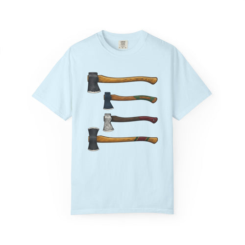 Axe Illustration Shirt Camping Hiking Gift Women Sketch Tee Hatchet T-Shirt Camper Fan Hatchet Tshirt Trekker Graphic Retro Timber Tshirt
