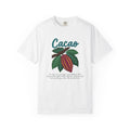 Cacao Fruit Shirt Desserts Confectionery Gift Women Flower Tee Cocoa T-Shirt Pastry Fan Floral Tshirt Candy Graphic Antiqued Leaf Tshirt
