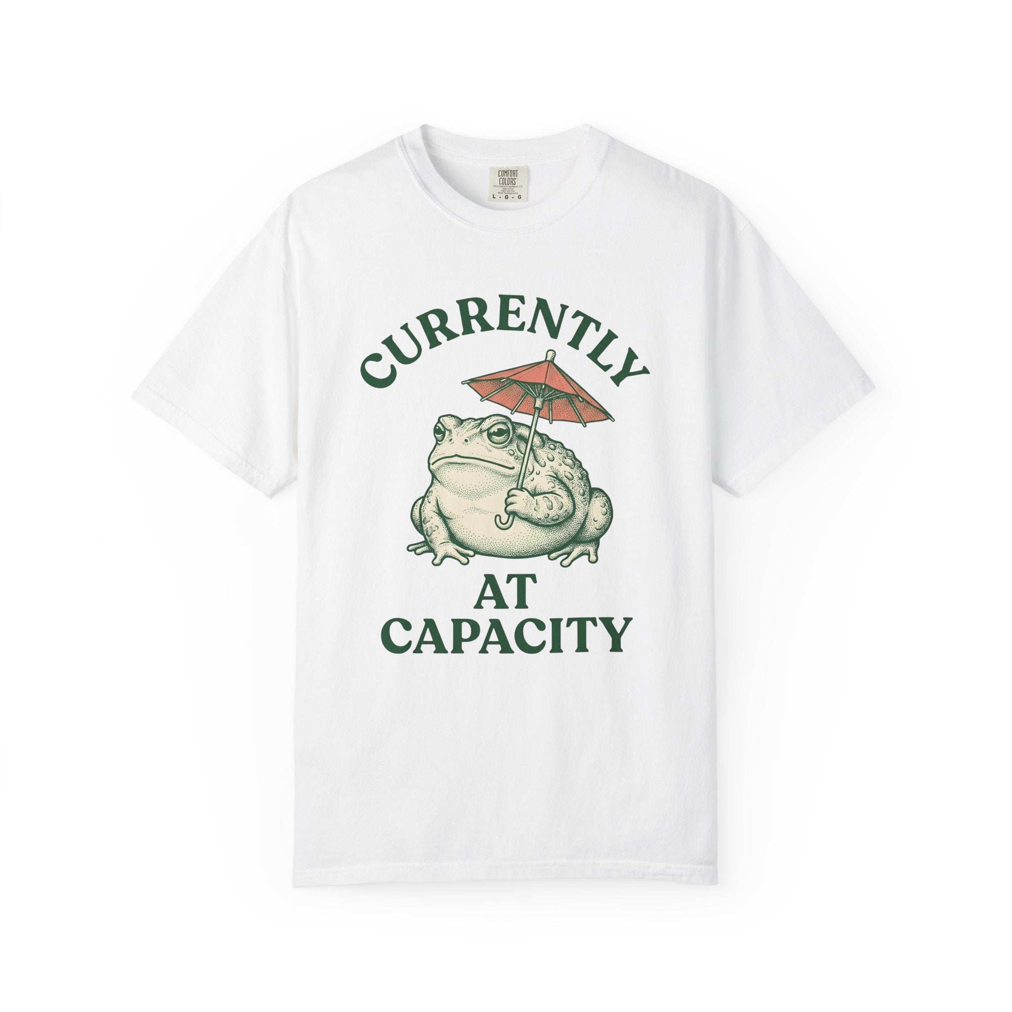 Frog Umbrella Shirt Funny Wildlife Gift Women Retro Tee Toad T-Shirt Comedy Fan Amphibian Graphic Sketch Umbrella Tshirt