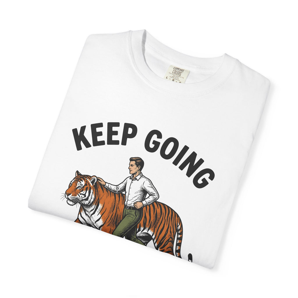 Dude Tiger Shirt Motivational Critter Gift Women Antiqued Tee Tiger T-Shirt Inspirational Enthusiast Vintage Tshirt Animal Graphic Pencil