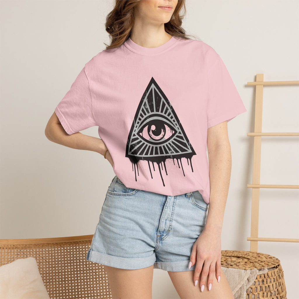 All Seeing Eye Shirt Boho Chic Spiritual Gift Women Grunge Tee Eye Of Providence T-Shirt Bohemian Fan Distressed Tshirt Mystical Graphic
