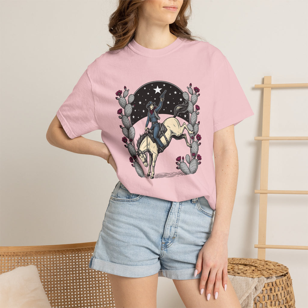 Cowgirl Horse Shirt Cowgirl Rodeo Gift Women Vintage Tee Horseman T-Shirt Cowgirl Fan Retro Tshirt Rodeo Graphic Western Cactus Tshirt
