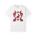 Rabbit Art Shirt St. Valentine's Day Fauna Gift Women Playful Tee Bunny T-Shirt Valentine Fan Cute Tshirt Wildlife Graphic Ethnic Love Icon