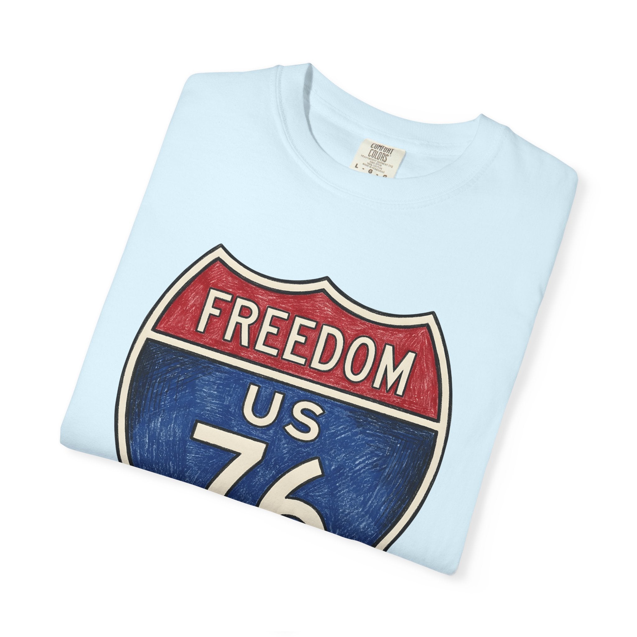 Street Sign Shirt America Independence Gift Women Usa Colors Tee Road Sign T-Shirt American Fan Patriotic Tshirt Liberty Graphic Old School