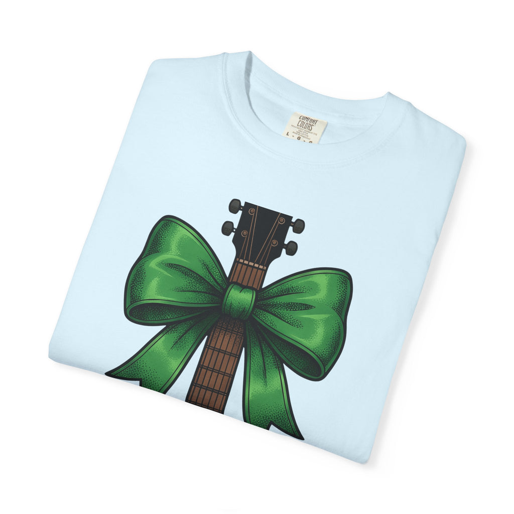 Shamrock Guitar Shirt Cowgirl Sound Gift Women Rustic Tee Guitar T-Shirt Rodeo Fan Country Tshirt Audio Graphic Classic Shamrock Ribbon