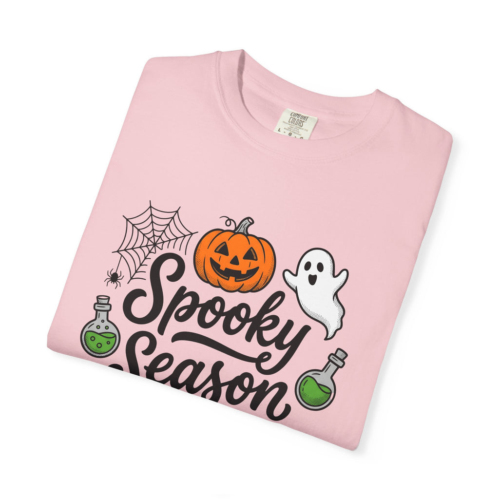 Pumpkin Ghost Bat Shirt Halloween Gathering Gift Women Illustration Tee Gourd T-Shirt Spooky Fan Digital Art Tshirt Party Graphic Line Art