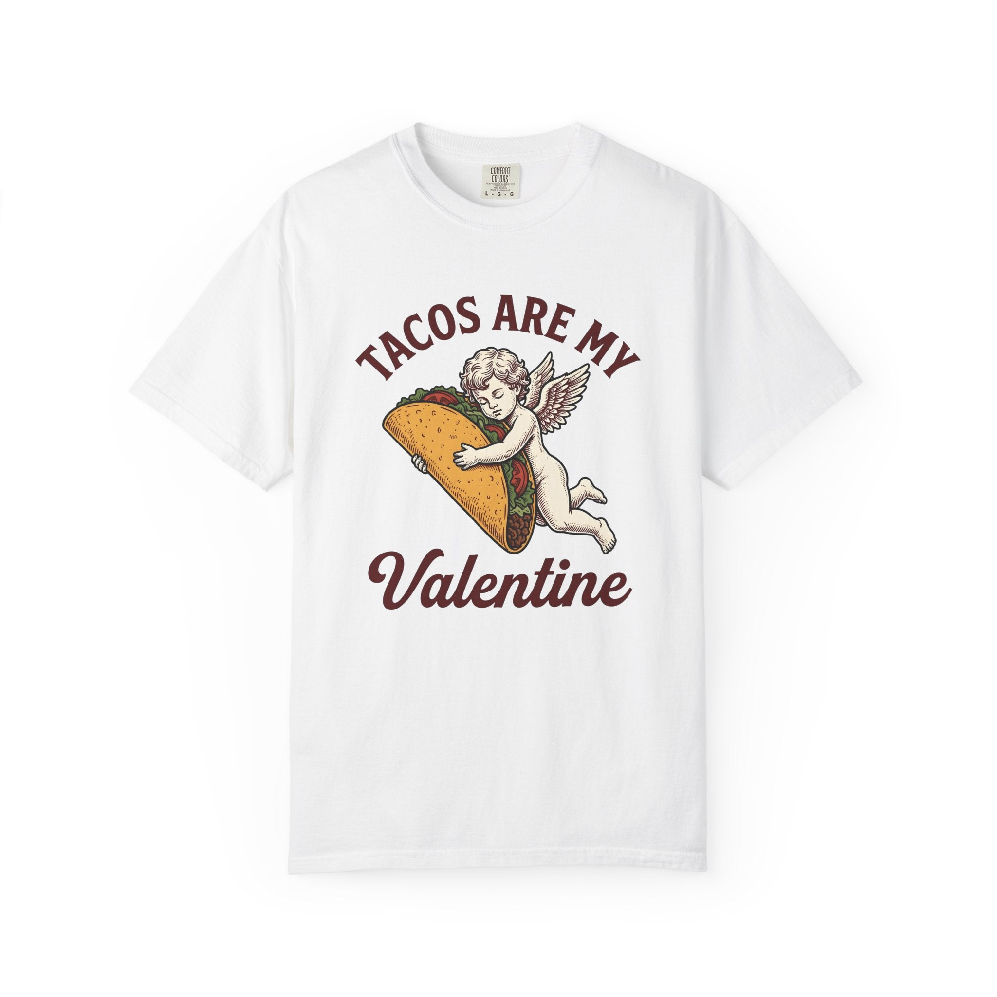 Heart Taco Shirt Valentine's Day Meals Gift Women Classic Tee Taco T-Shirt Valentine Fan Retro Tshirt Food Graphic Doodle Angel Wings Tshirt