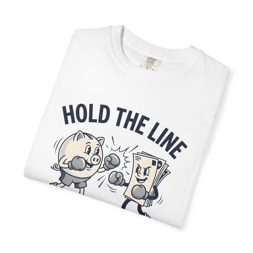 Piggy Bank Fight Shirt Funny Money Gift Women Hand Drawn Tee Bank Battle T-Shirt Humor Fan Illustrated Tshirt Finance Graphic Sketch Cash