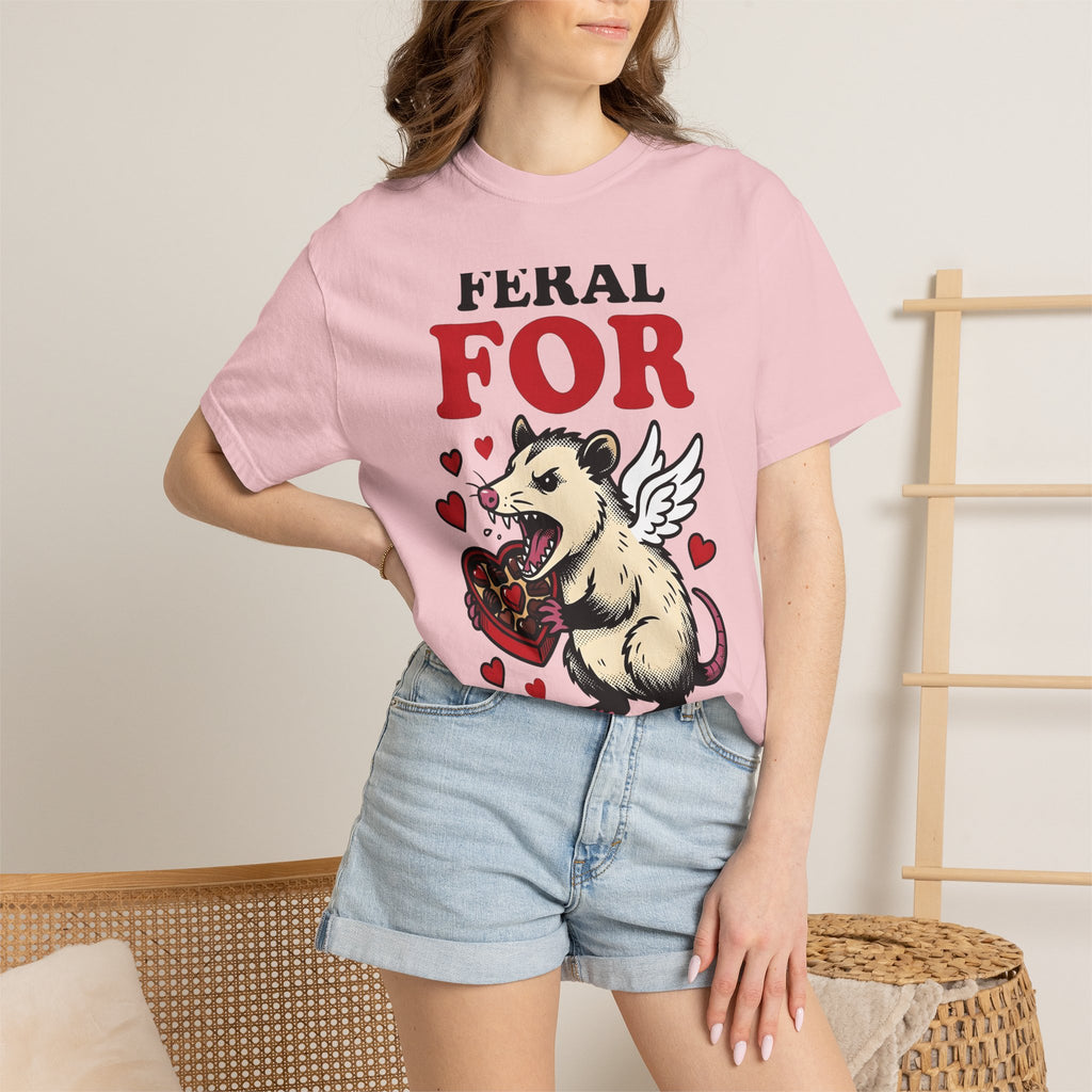 Opossum Wings Shirt St. Valentine's Day Wildlife Gift Women Animated Tee Possum T-Shirt Valentine Fan Cartoon Tshirt Animal Graphic Hand
