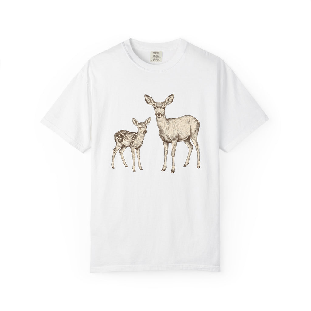 Deer Duo Shirt Cowgirl Animal Gift Women Rustic Tee Fawns T-Shirt Cowboy Fan Wildlife Graphic Tshirt Vintage Woodland Tshirt