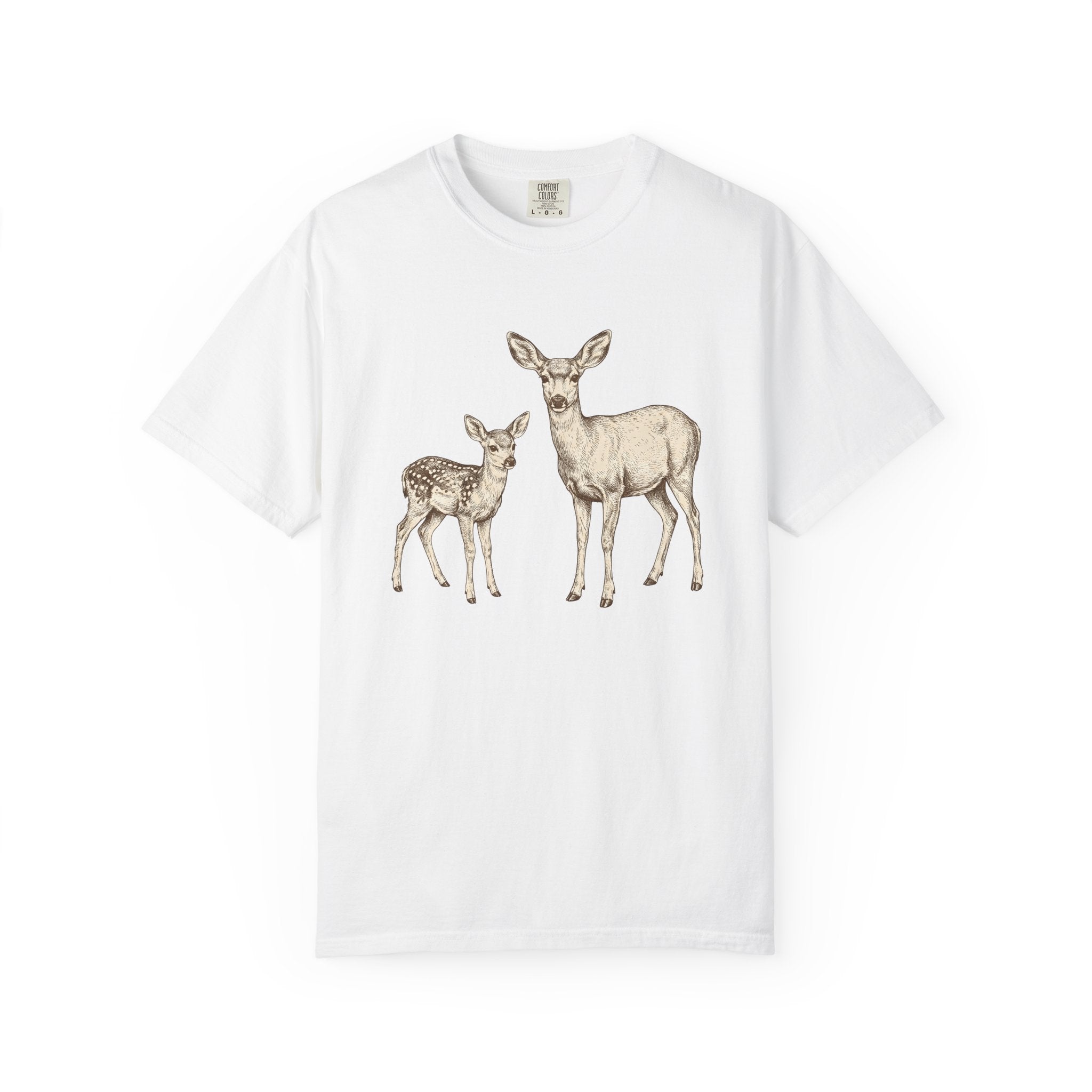 Deer Duo Shirt Cowgirl Animal Gift Women Rustic Tee Fawns T-Shirt Cowboy Fan Wildlife Graphic Tshirt Vintage Woodland Tshirt