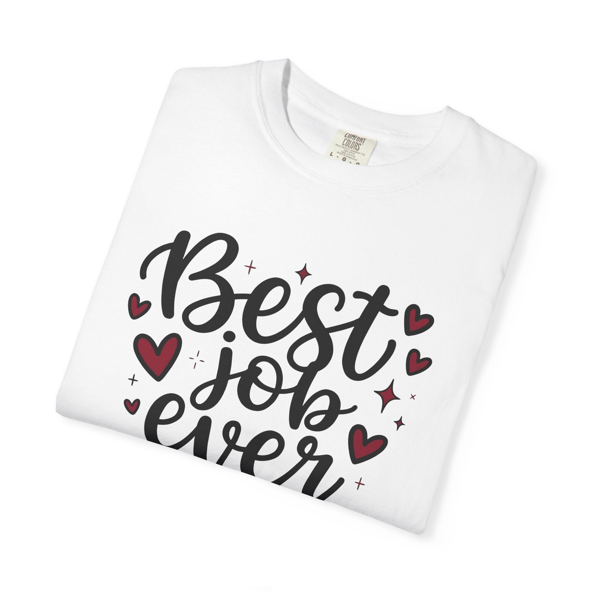 Heart Graphic Shirt Mom Family Gift Women Hand Lettered Tee Heart T-Shirt Mother Enthusiast Typography Tshirt Clan Graphic Minimalist Stars