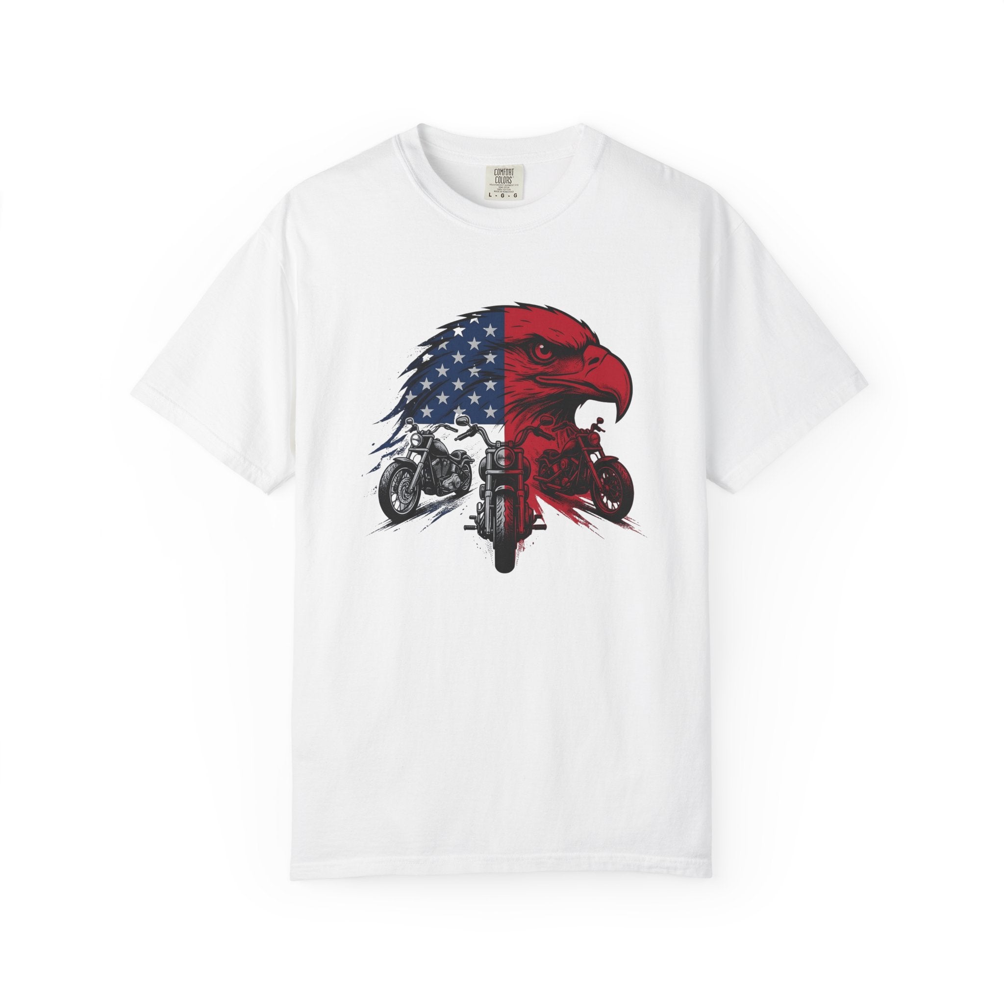 Eagle Motorbike Shirt America Riding Gift Women Usa Tee Motorcycle T-Shirt American Enthusiast Biker Tshirt Biking Graphic Classic Stars