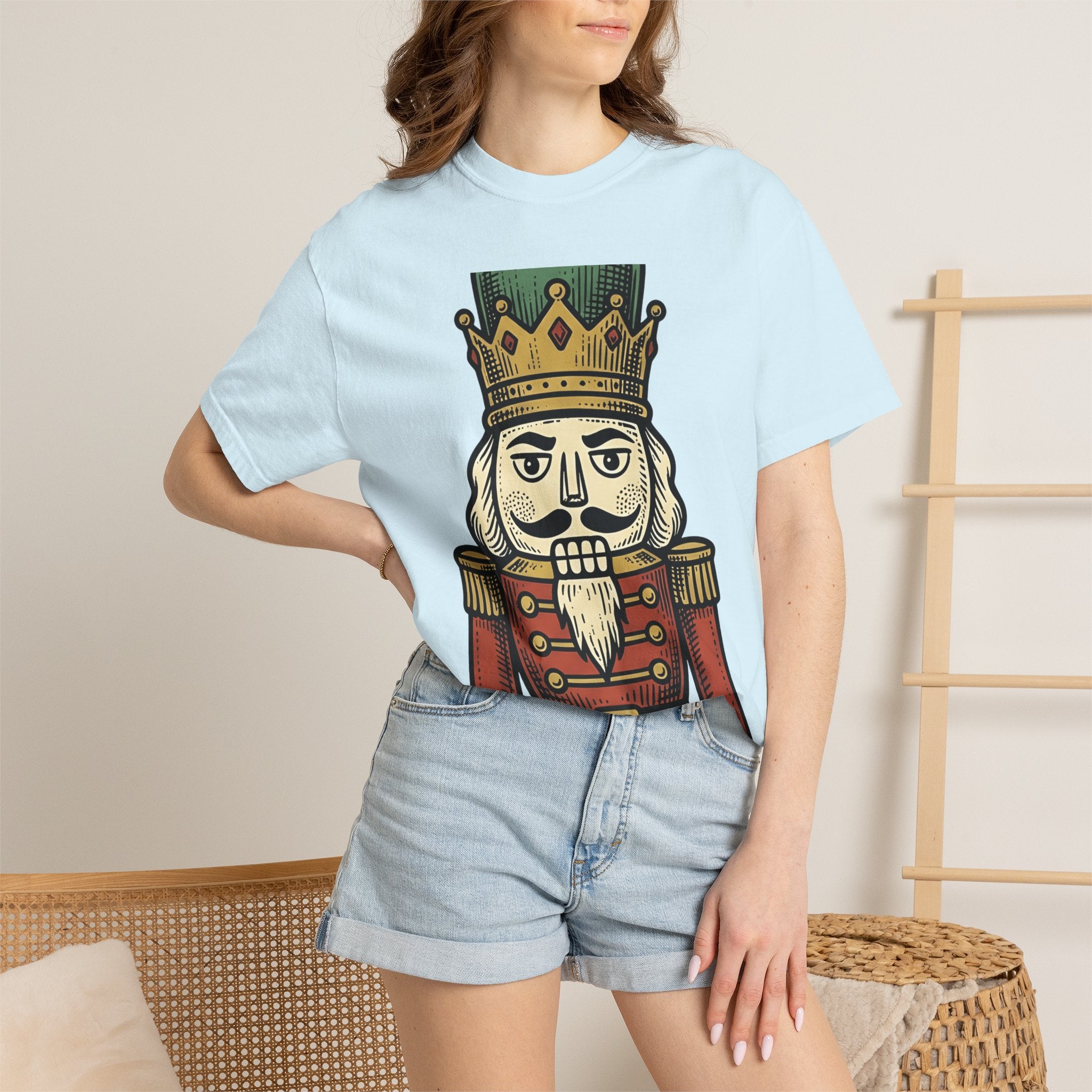 Nutcracker Shirt Christmas Holiday Gift Women Vintage Tee Christmas Soldier T-Shirt Xmas Fan Retro Tshirt Seasonal Graphic Hand Drawn Crown