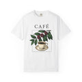 Espresso Cup Shirt Coffee Floral Gift Women Nostalgic Tee Coffee Mug T-Shirt Coffee Fan Vintage Tshirt Botanical Graphic Doodle Coffee Grain
