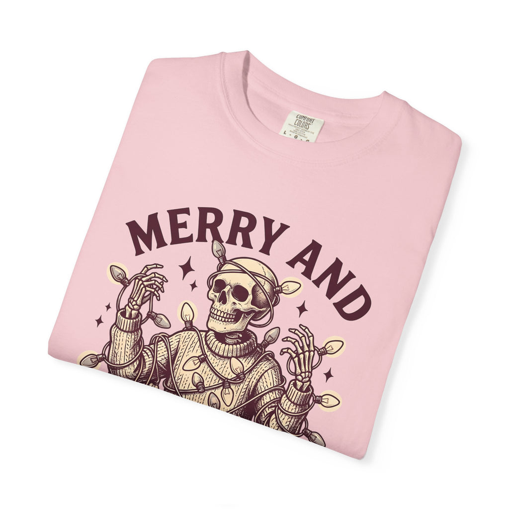 Skeleton Sweater Shirt Christmas Humor Gift Women Vintage Tee Knitwear T-Shirt Xmas Fan Retro Tshirt Funny Graphic Retro String Lights