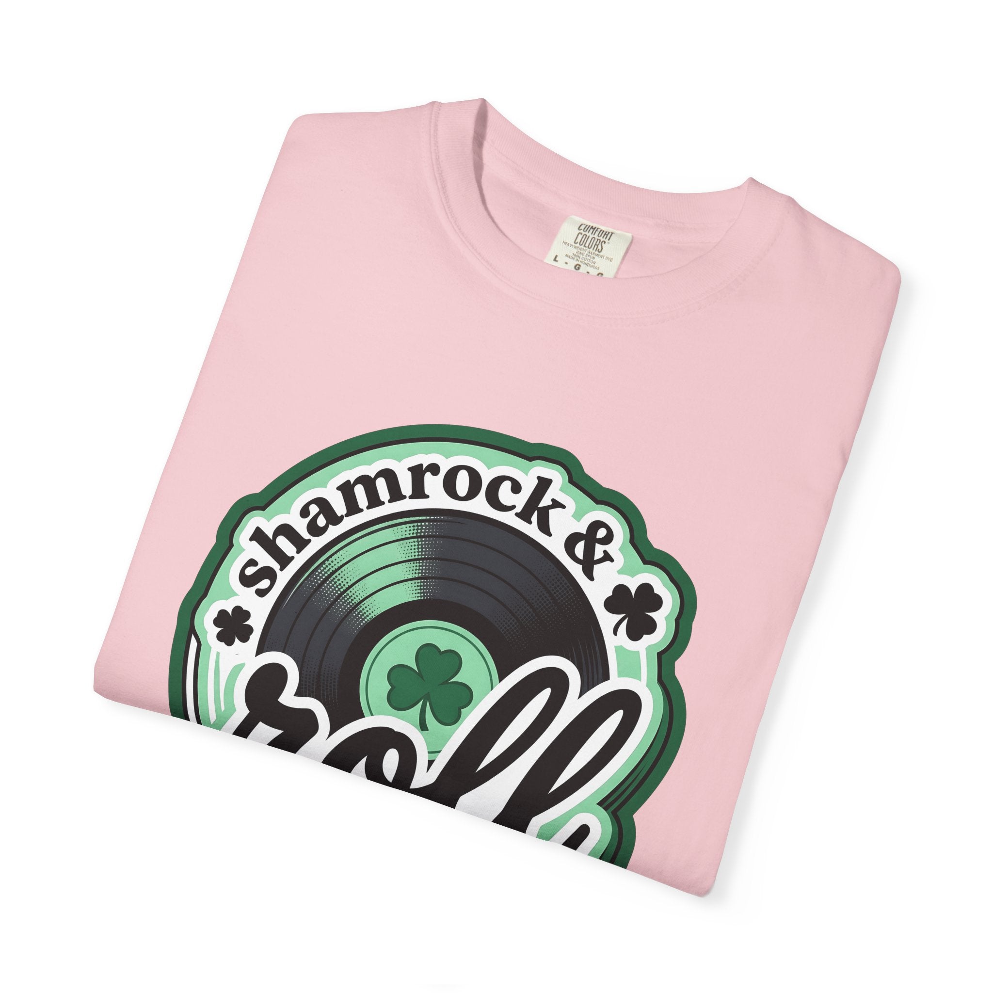 Record Disc Shirt St Patrick's Day Sound Gift Women Pop Art Tee Vinyl Record T-Shirt Luck Enthusiast Retro Pop Tshirt Audio Graphic Classic