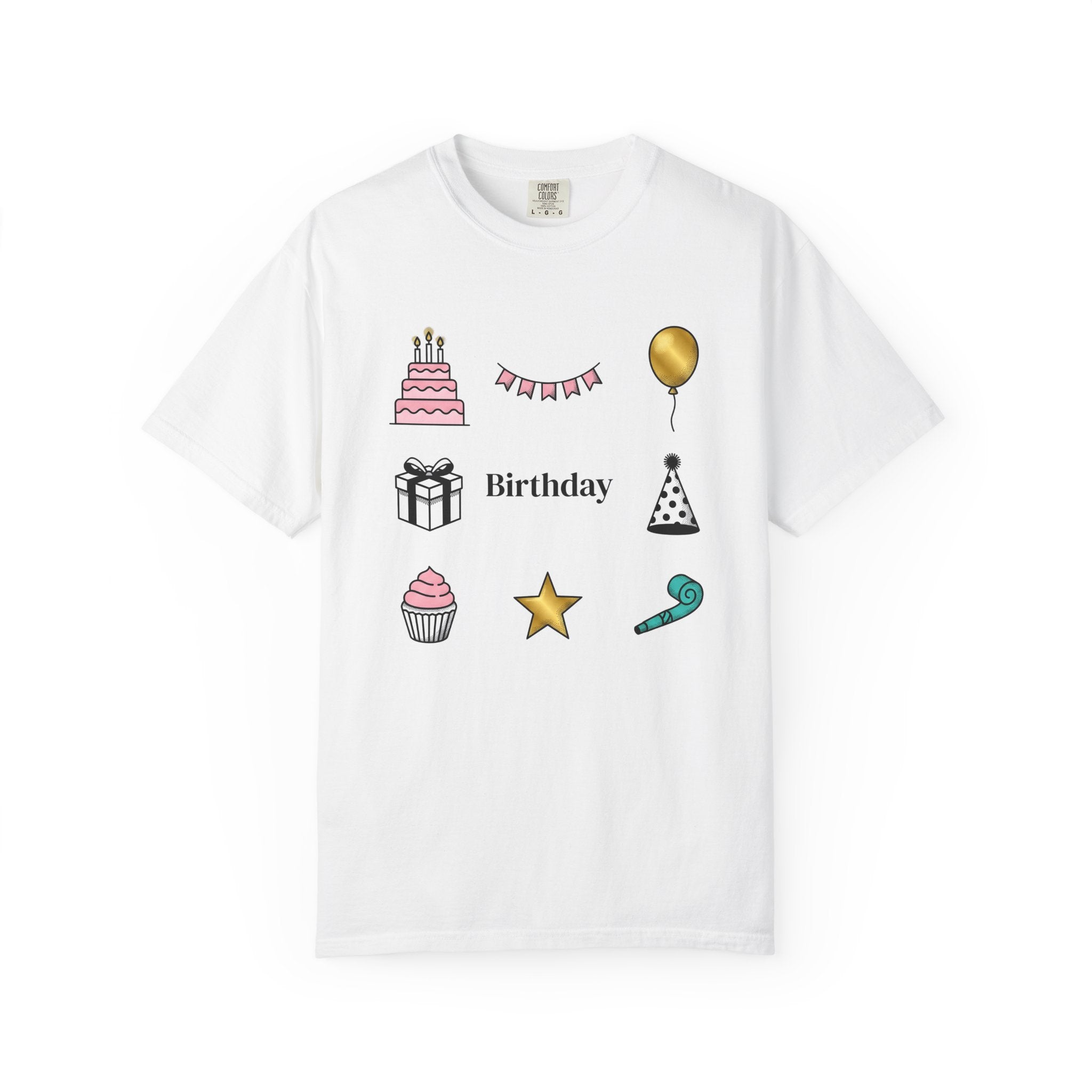 Birthday Graphics Shirt Birthday Event Gift Women Sketch Tee Birthday T-Shirt Birthday Enthusiast Drawing Party Graphic Clean Pastry Tshirt