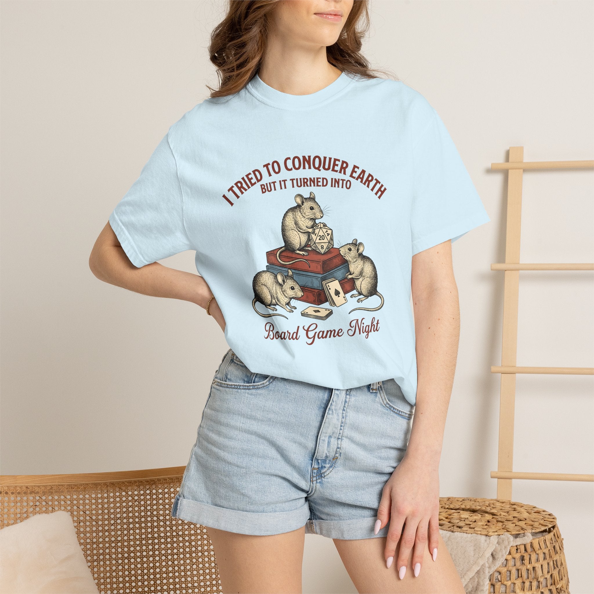Mouse Trio Shirt Board Games Animals Gift Women Vintage Tee Mice T-Shirt Game Fan Retro Tshirt Creature Graphic Hand Drawn Board Games