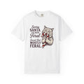 Kitten Candy Cane Shirt Cat Festive Gift Women Retro Tee Kitten T-Shirt Cat Fan Fabulous Tshirt Holiday Graphic Sketch Xmas Tshirt