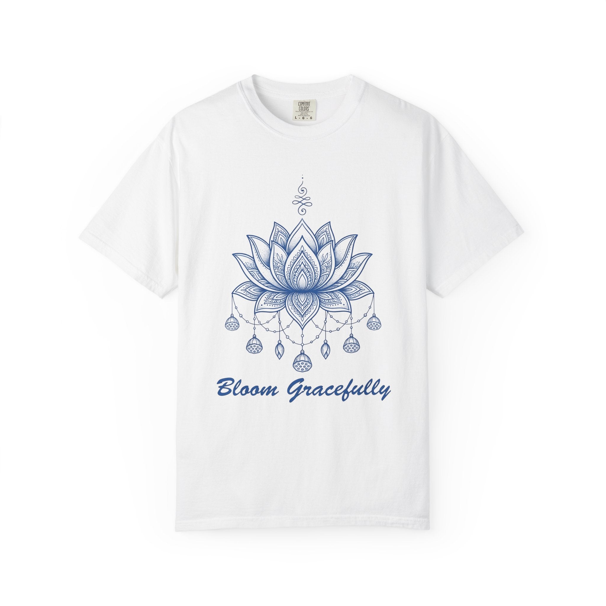 Sacred Lotus Shirt Boho Chic Mindfulness Gift Women Geometric Tee Lotus T-Shirt Bohemian Enthusiast Abstract Tshirt Meditation Graphic Ink