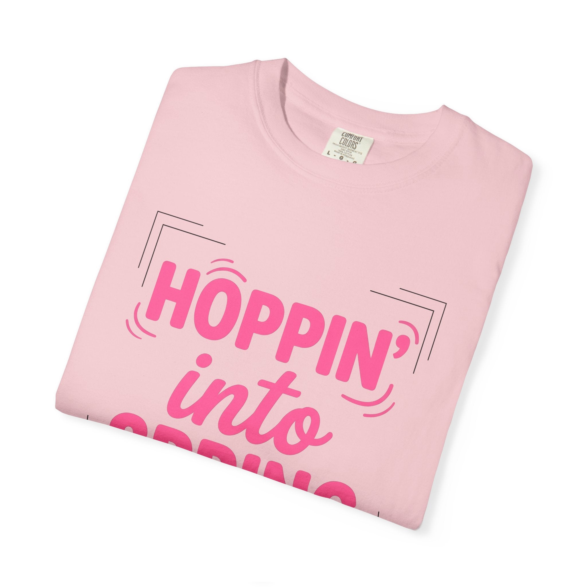 Spring Motto Shirt Easter Event Gift Women Fun Tee Quote T-Shirt Easter Fan Quirky Tshirt Festival Graphic Contemporary Decorative Strokes