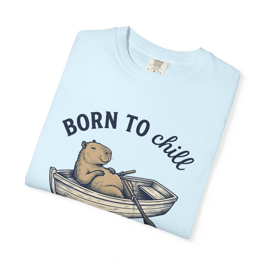 Capybara Raft Shirt Funny Wildlife Gift Women Retro Tee Rodent T-Shirt Humor Fan Vintage Tshirt Animal Graphic Sketch Paddle Tshirt