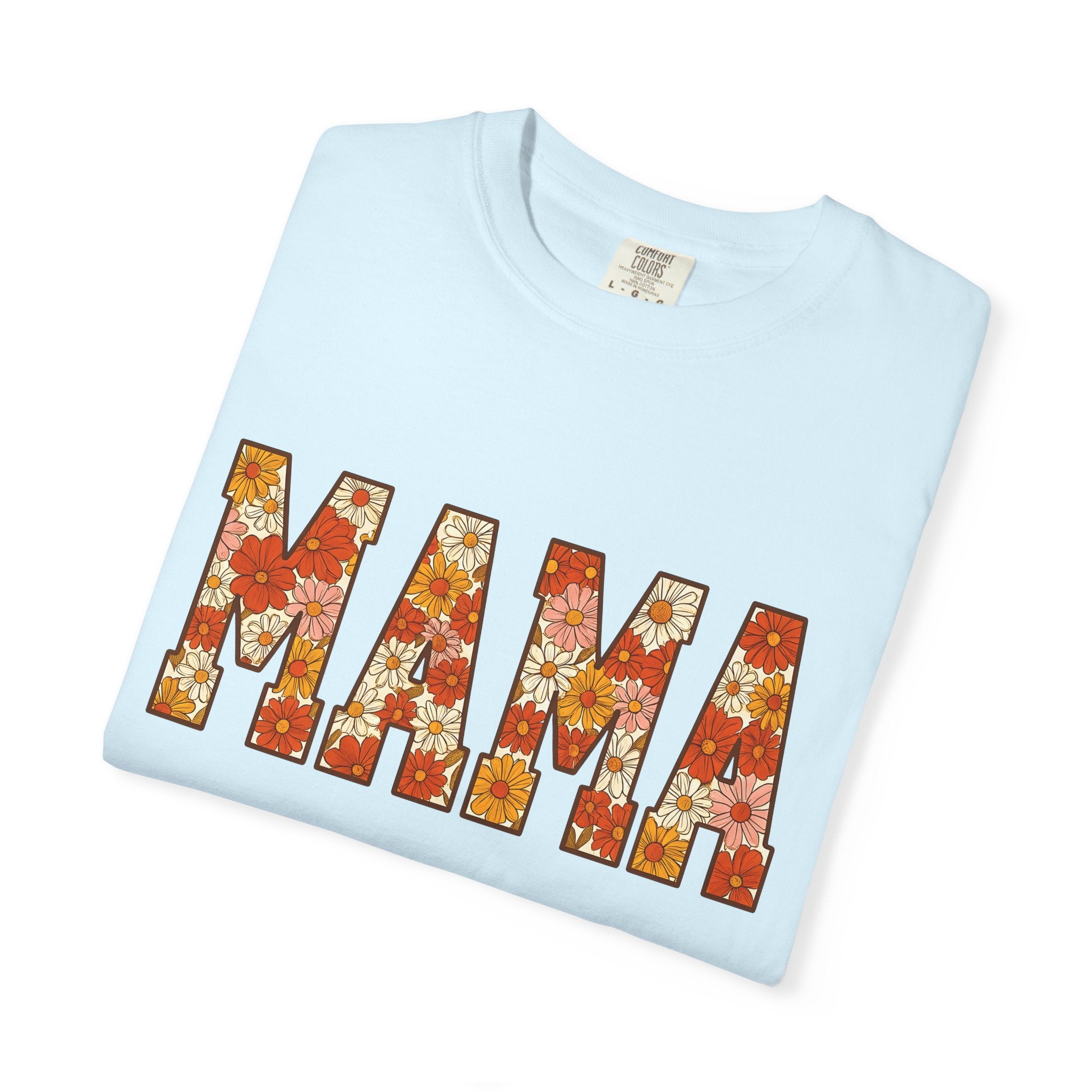 Floral Text Shirt Mom Floral Gift Women Boho Tee Typography T-Shirt Motherhood Enthusiast Bohemian Tshirt Floral Design Retro Daisies Tshirt