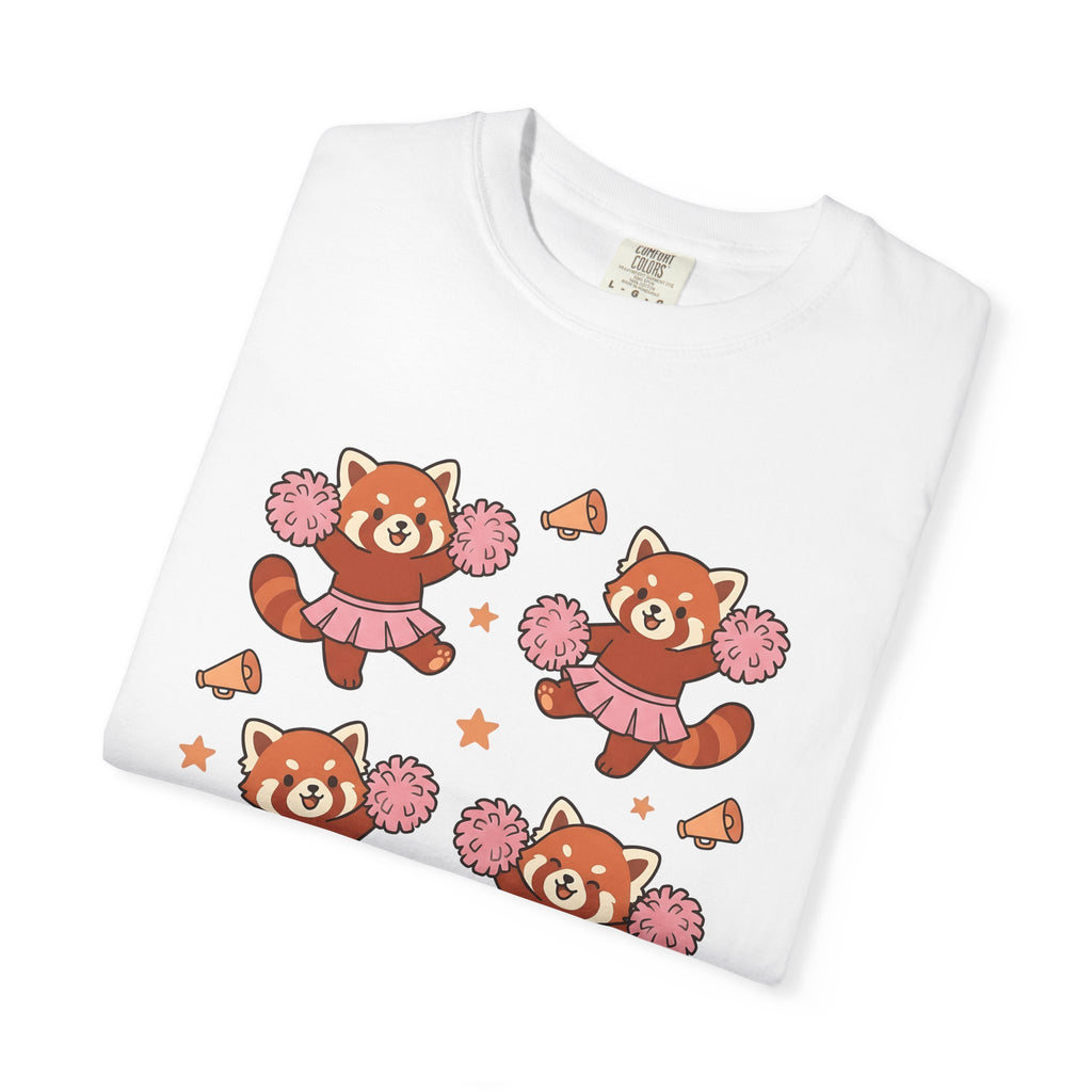 Red Panda Cheerleader Costume Shirt Sports Fauna Gift Women Playful Tee Red Panda T-Shirt Athlete Fan Cute Tshirt Wildlife Graphic Storybook